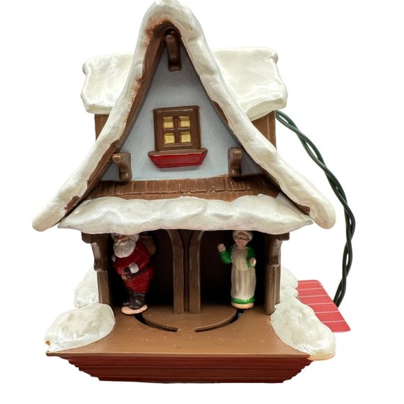 Hallmark Keepsake Magic Ornament Light Motion Mr Mrs Santa Claus Hug Christmas - Picture 2 of 14